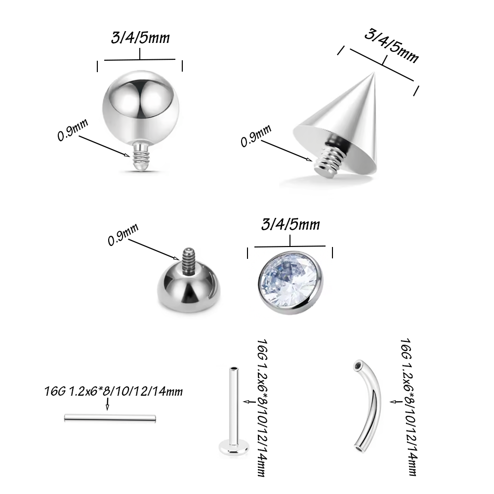 10/30/40pcs F136 Titanium Inne - огляд і ціна Body Jewelry Universe
