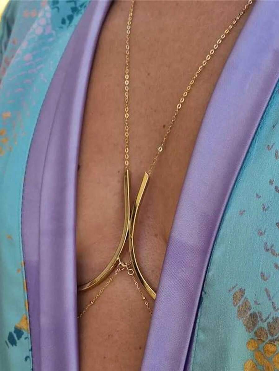 Luxury Gold Body Chain For Wom - огляд і ціна Body Jewelry Nipple Chain
